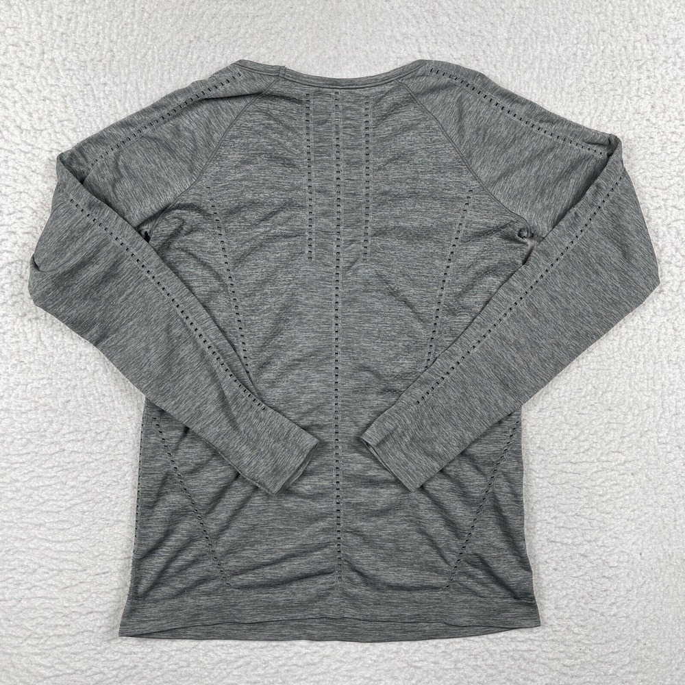 Athleta Shirt Womens Small Gray Foothill Seamless Long Sleeve Stretch Active Top - Picture 2 of 10